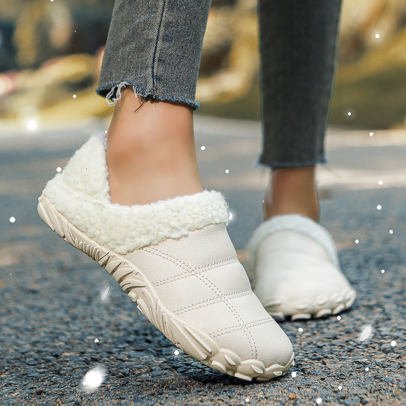 Vinterfleece barfot-tøfler