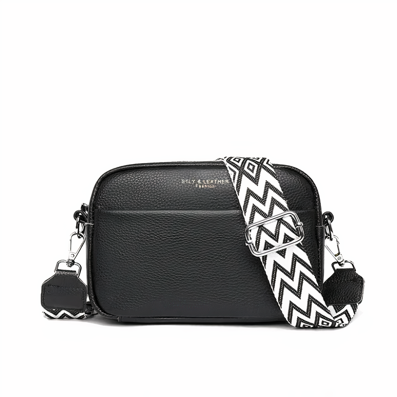 ChicZag - rektangulær crossbody-veske i skinn for kvinner