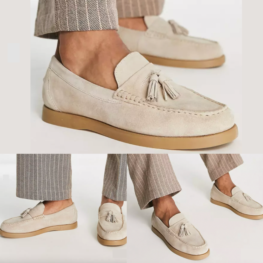 Leno - Loafers i skinn