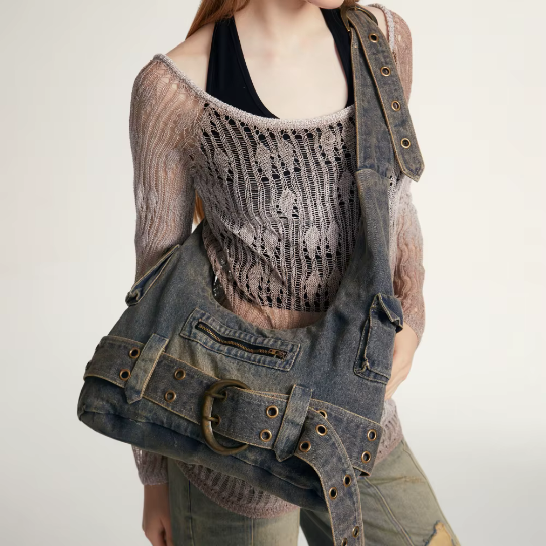 Crüde Denim skulderveske