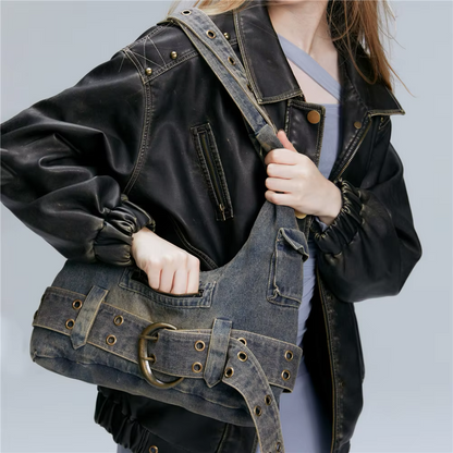 Crüde Denim skulderveske