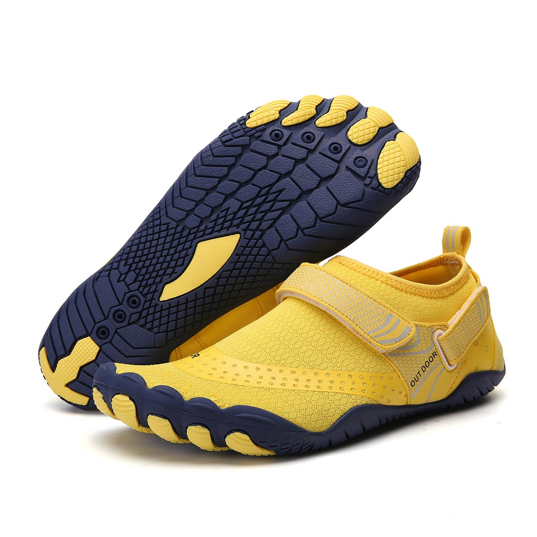 Barfot vannsko med borrelås for voksne