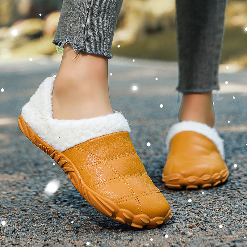 Vinterfleece barfot-tøfler