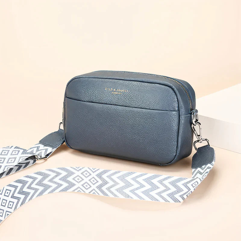ChicZag - rektangulær crossbody-veske i skinn for kvinner