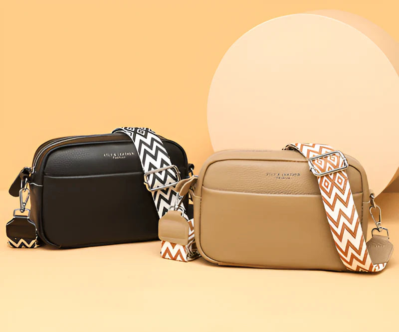 ChicZag - rektangulær crossbody-veske i skinn for kvinner