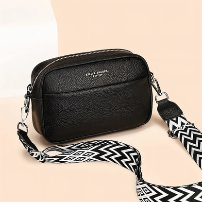 ChicZag - rektangulær crossbody-veske i skinn for kvinner