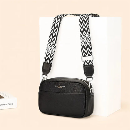 ChicZag - rektangulær crossbody-veske i skinn for kvinner