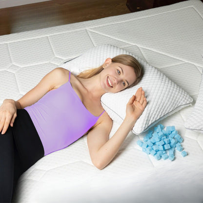 Pute infusert med kjølende gel for personer som sover varmt og har ryggbesvær