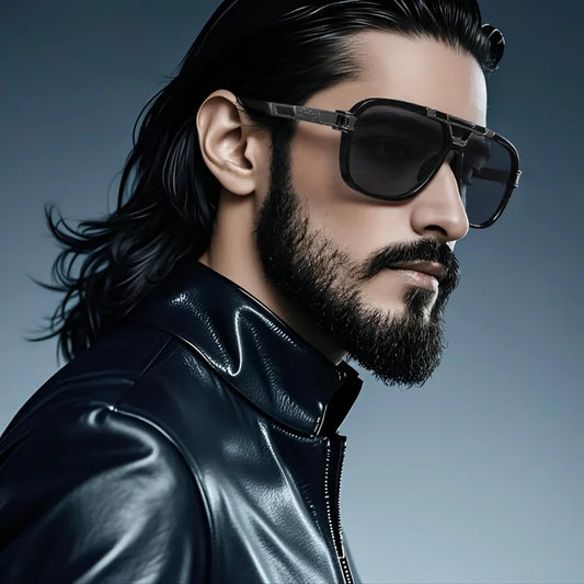 Svart retro solbriller