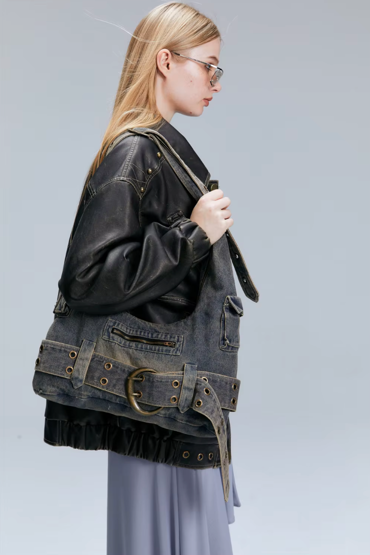 Crüde Denim skulderveske