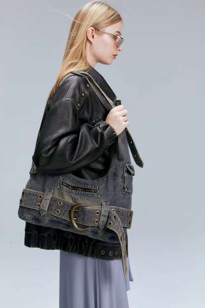 Crüde Denim skulderveske