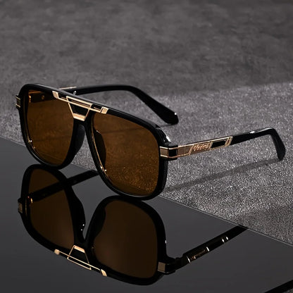 Svart retro solbriller