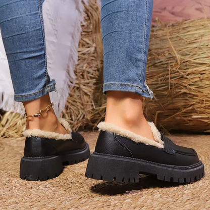 Keller Sherpa-fôret Plattformloafers