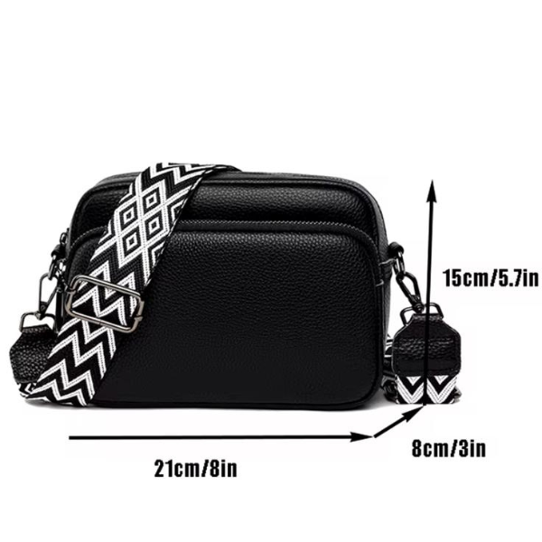 ChicZag - rektangulær crossbody-veske i skinn for kvinner